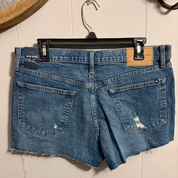 Lucky Brand Distressed Blue Jean Shorts No Stretch - Picture 6 of 6